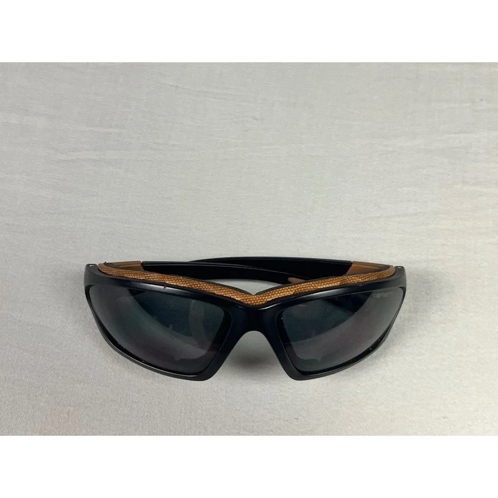 Carhartt Mens Black Brown Wrap Around Safety Sunglasses Foam Padded Anti Fog